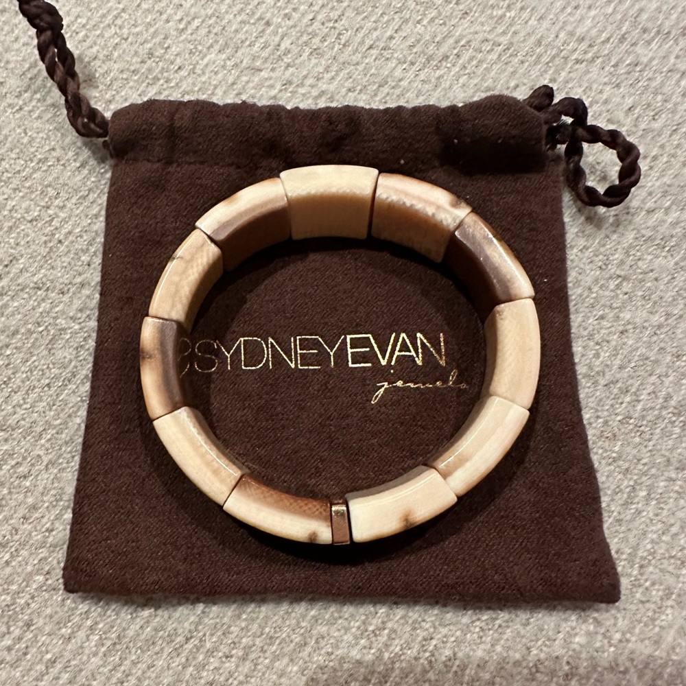 Sydney Evan Beige and Brown Stretch Bracelet
